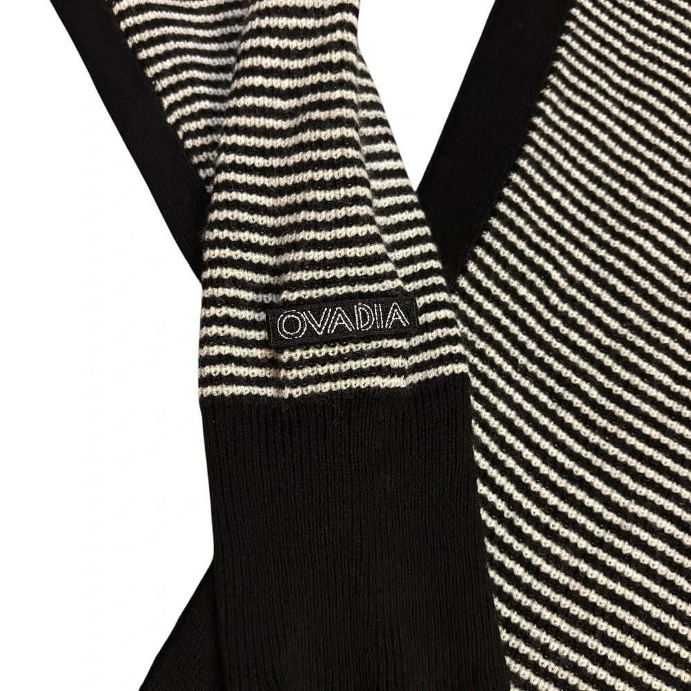 Ovadia & Sons New York Wool Striped Long Sleeve Knit‎ Henley Top Men's